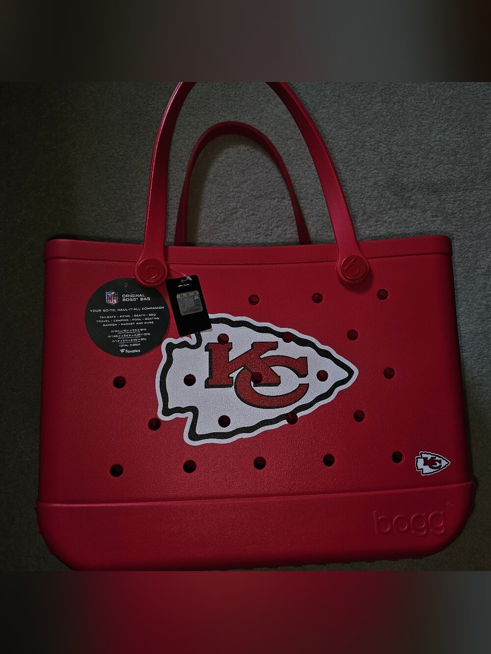 Kansas City Chiefs Logo Red Bogg Haul It All Tote Bag